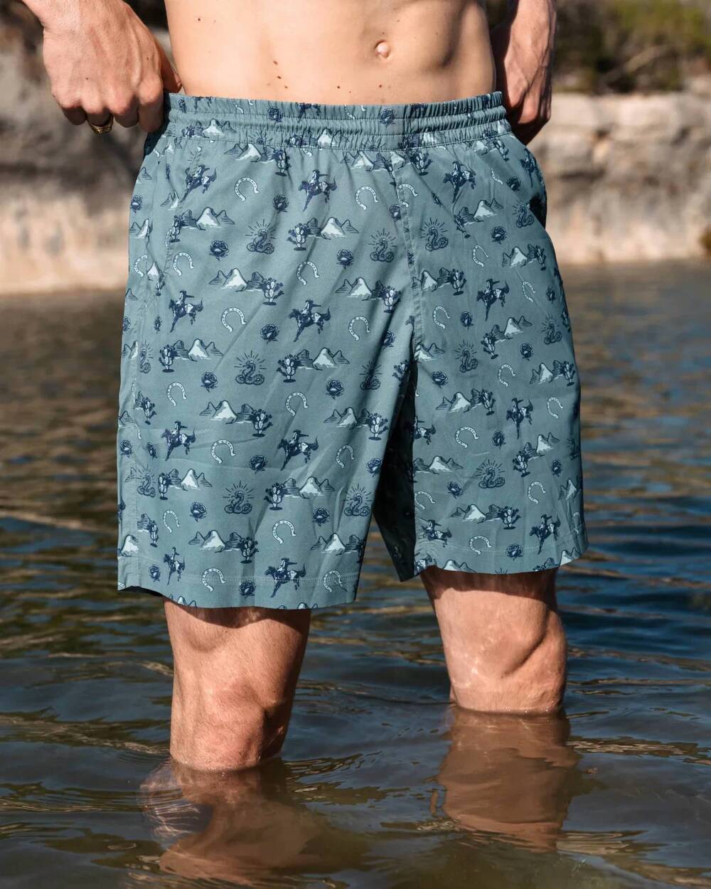 NEW TEXAS STANDARD waterloo swim shorts in badlands